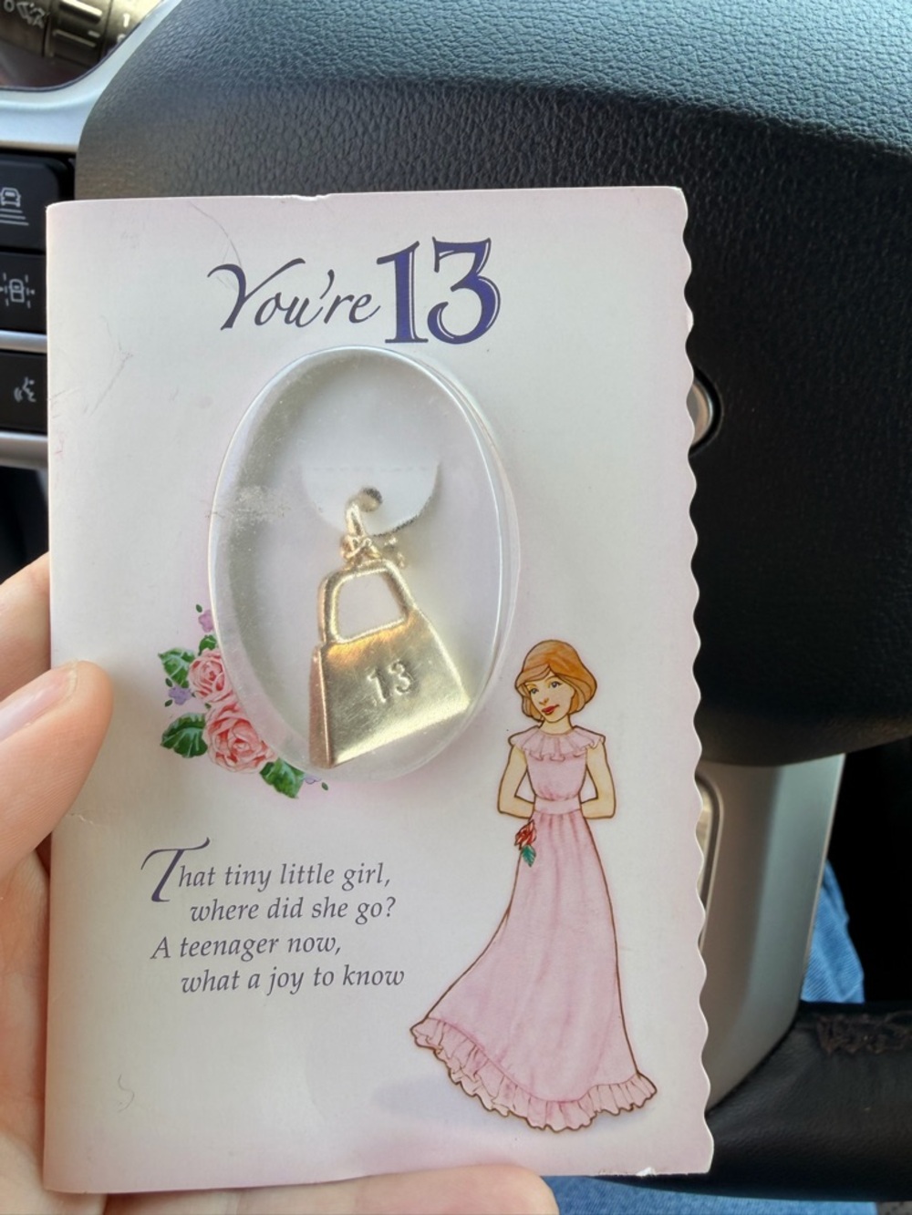You're 13 Gold Bracelet Charm